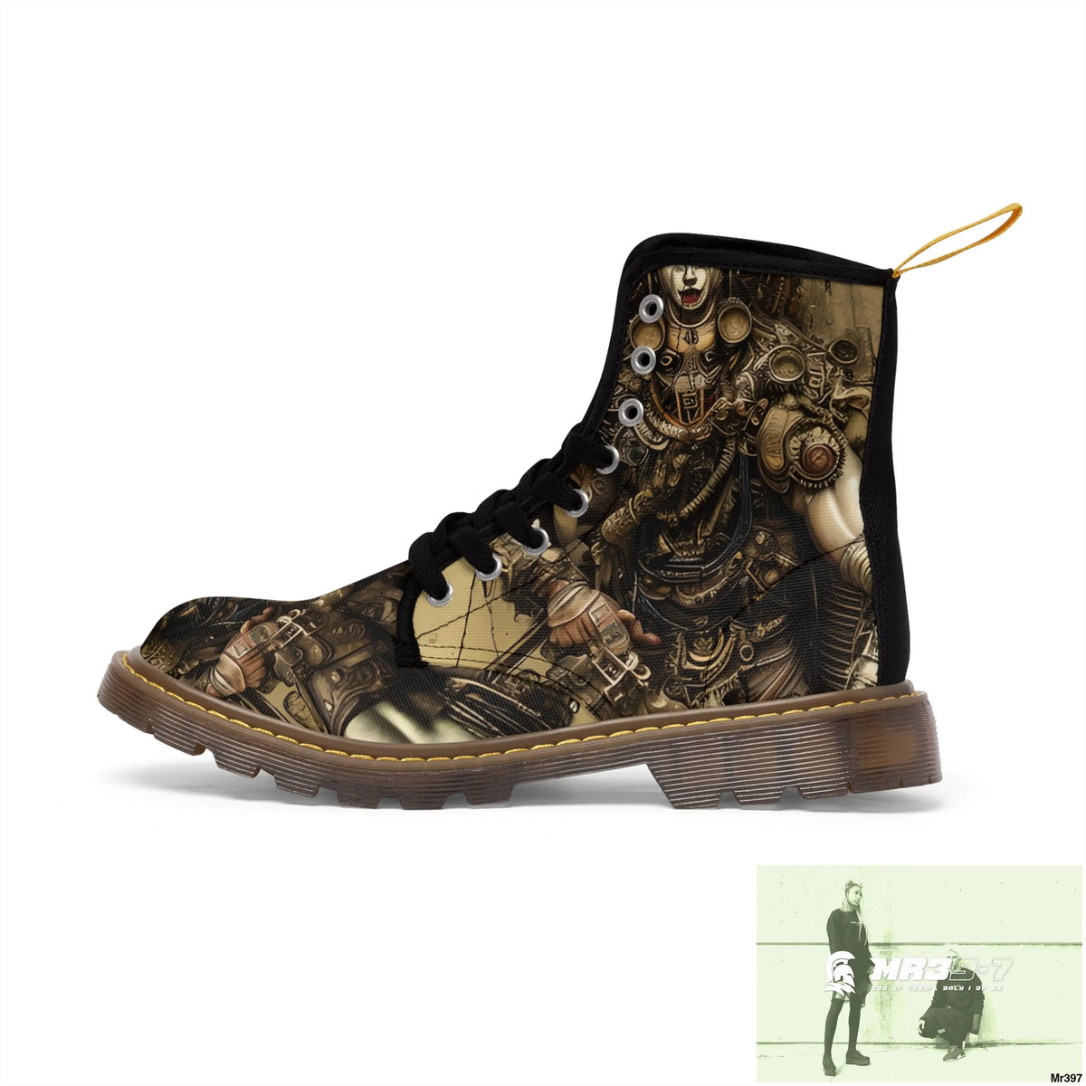 VISHNU AND SHIVA THE ULTIMATE SAMURAI Mens Canvas Boots Shoes