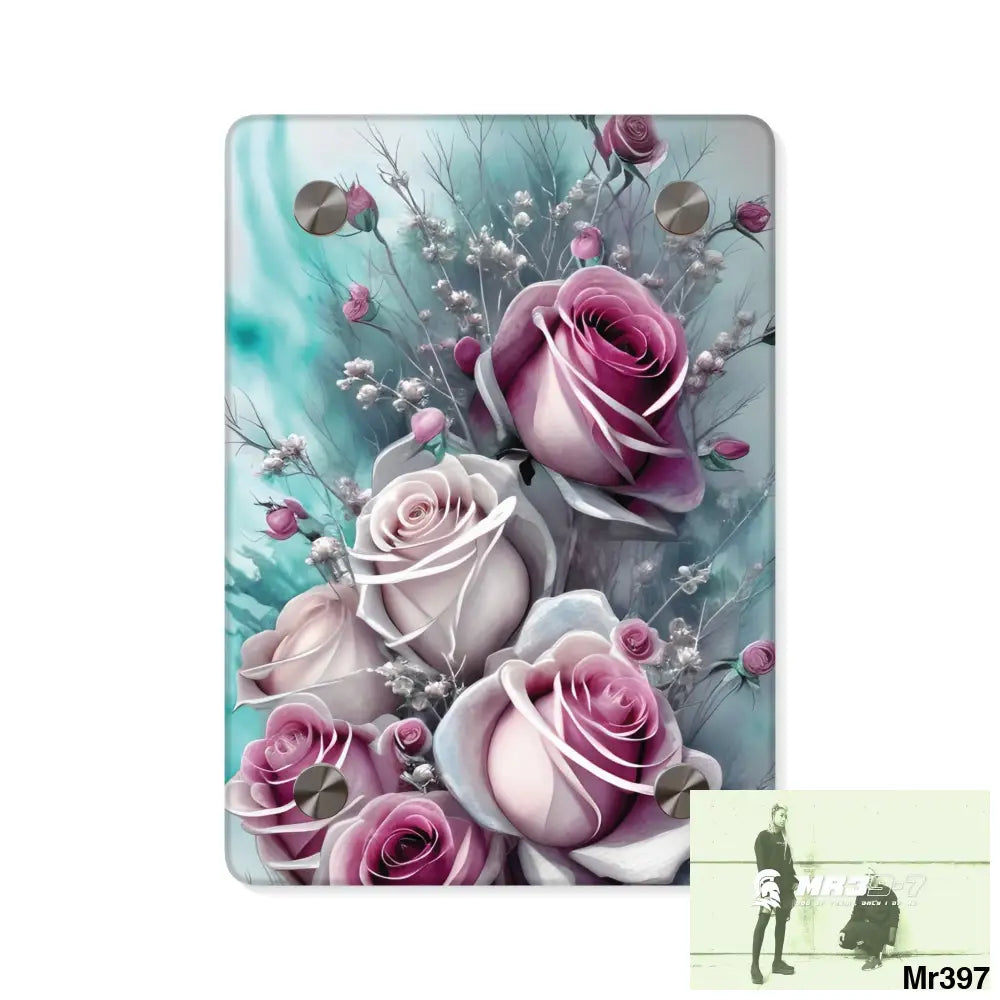 Water color Winter Flower Bouquet Acrylic Wall Art Panels 5’’ x 7’’ (Vertical) / 0.25’’ Home Decor