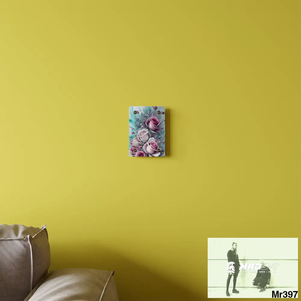 Water color Winter Flower Bouquet Acrylic Wall Art Panels Home Decor