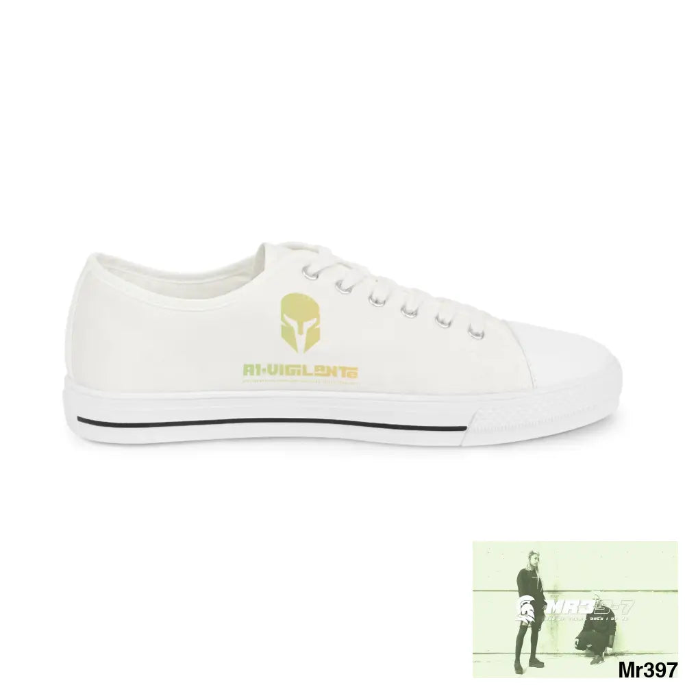 White A1-Vigilante Men’s Low Top Sneakers Shoes