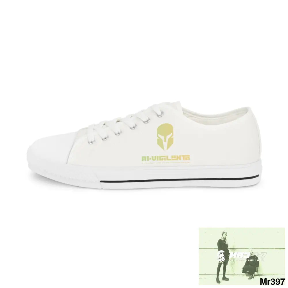 White A1-Vigilante Men’s Low Top Sneakers Shoes
