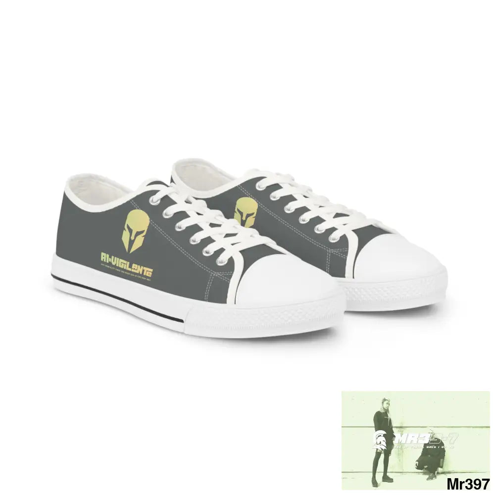White A1-Vigilante Men’s Low Top Sneakers Shoes