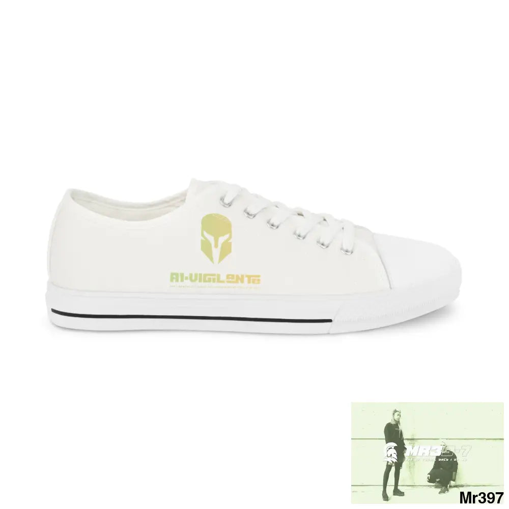 White A1-Vigilante Men’s Low Top Sneakers US 5 / White sole Shoes