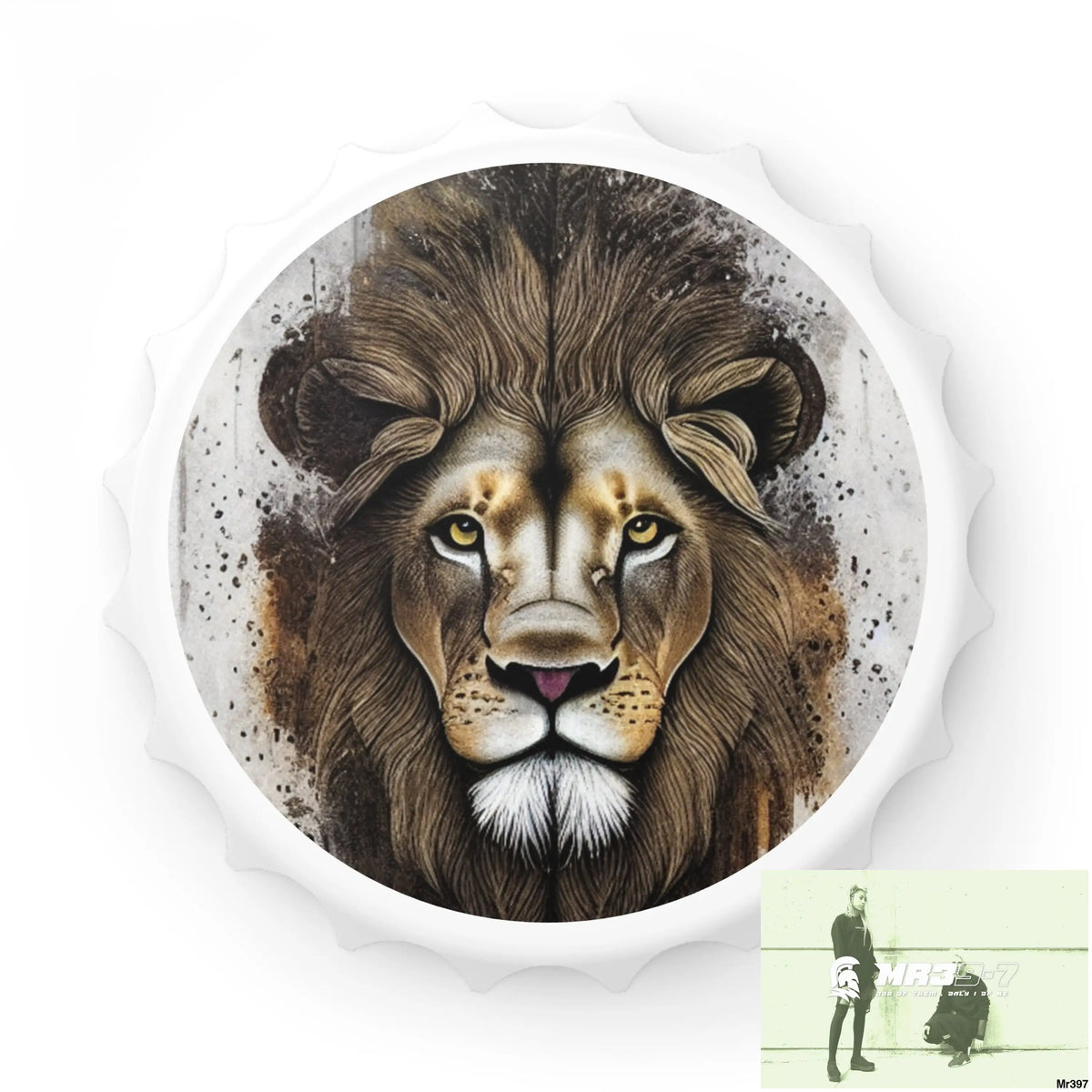 Wise Lion Magnetic Bottle Opener One size / White Accessories