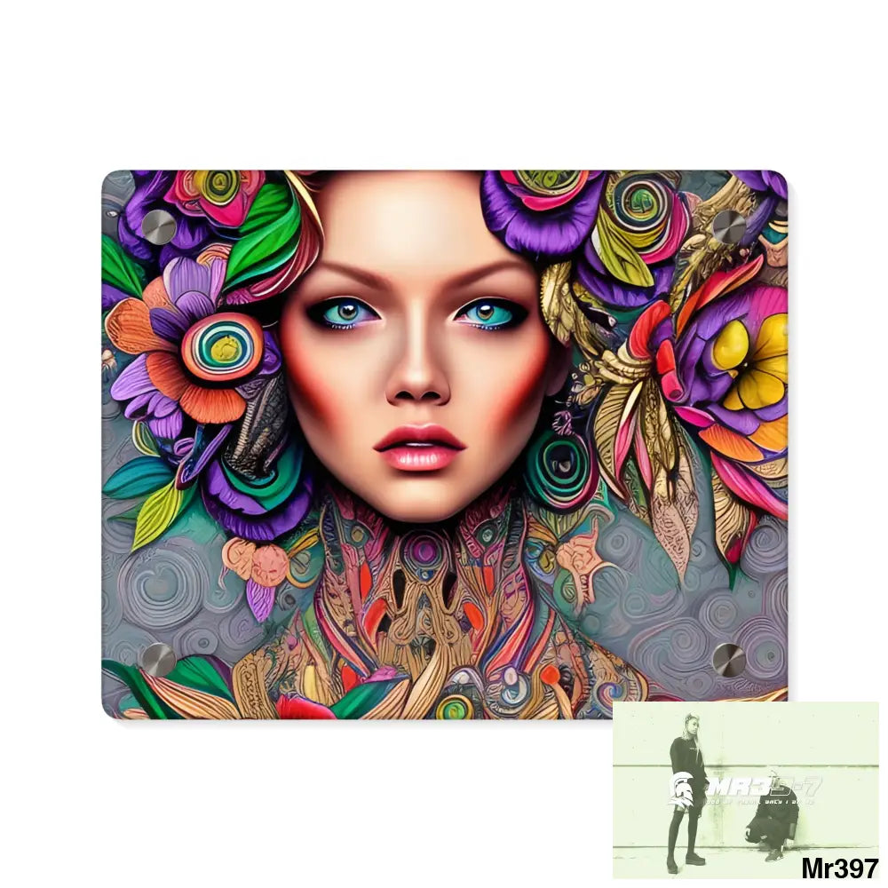 Woman in Color Acrylic Wall Art Panels 10″ x 8″ (Horizontal) / 0.25’’ Home Decor