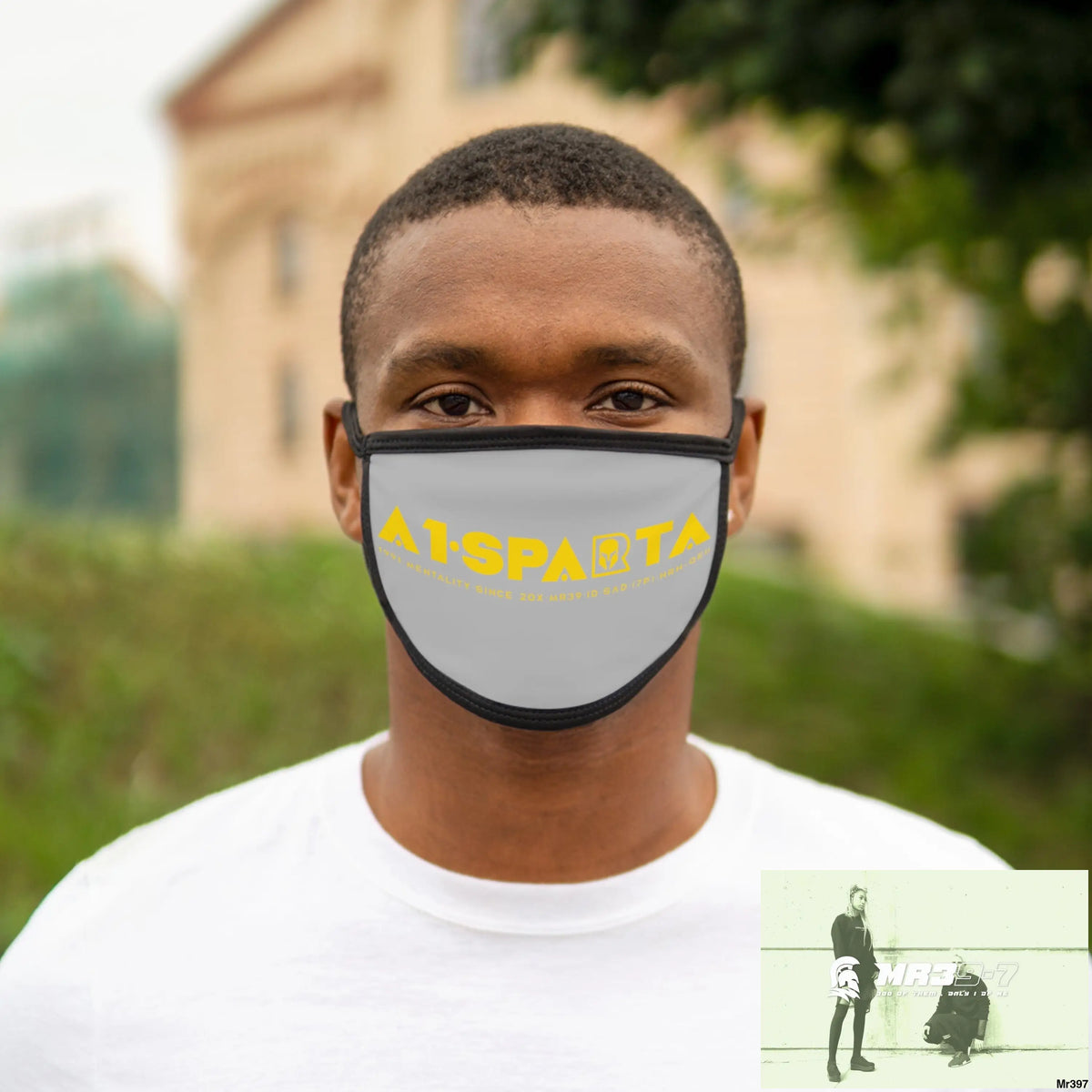 Yellow A1.SPARTA Mixed-Fabric Face Mask One size Accessories