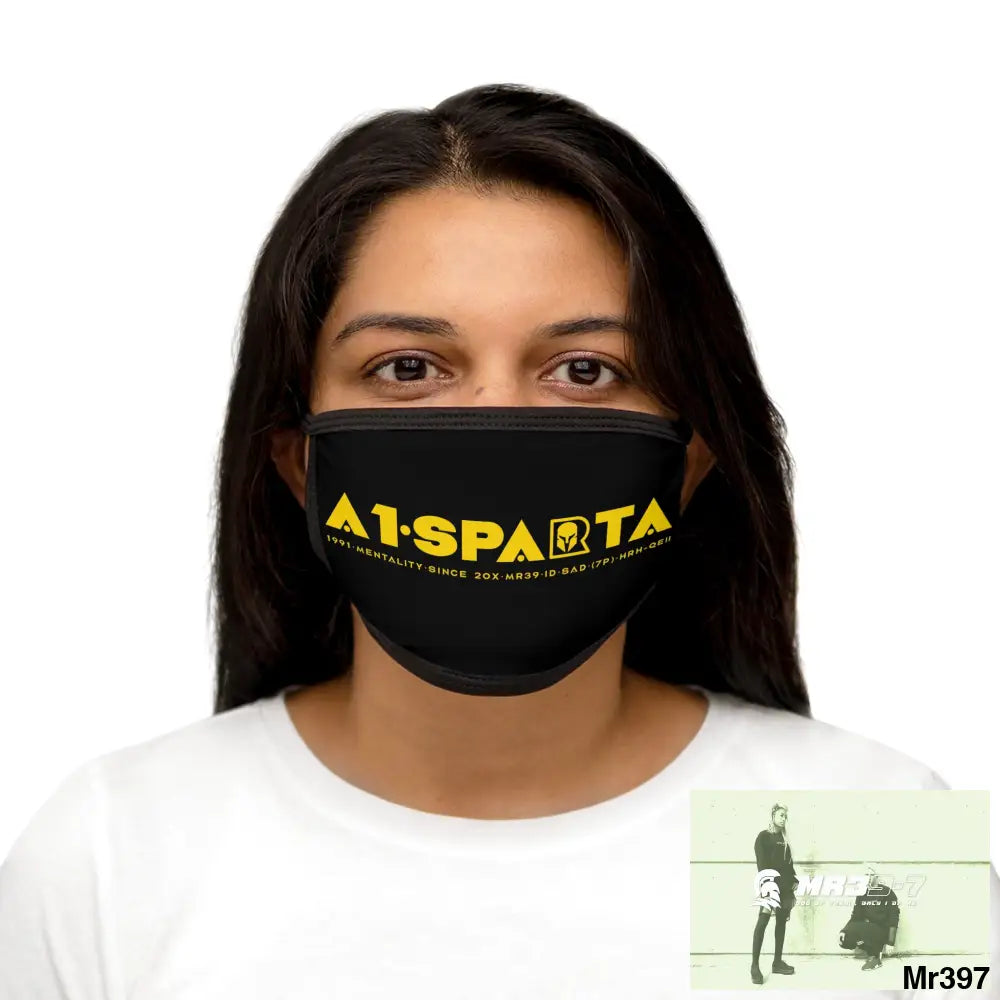 Yellow A1.SPARTA Mixed-Fabric Face Mask One size Accessories