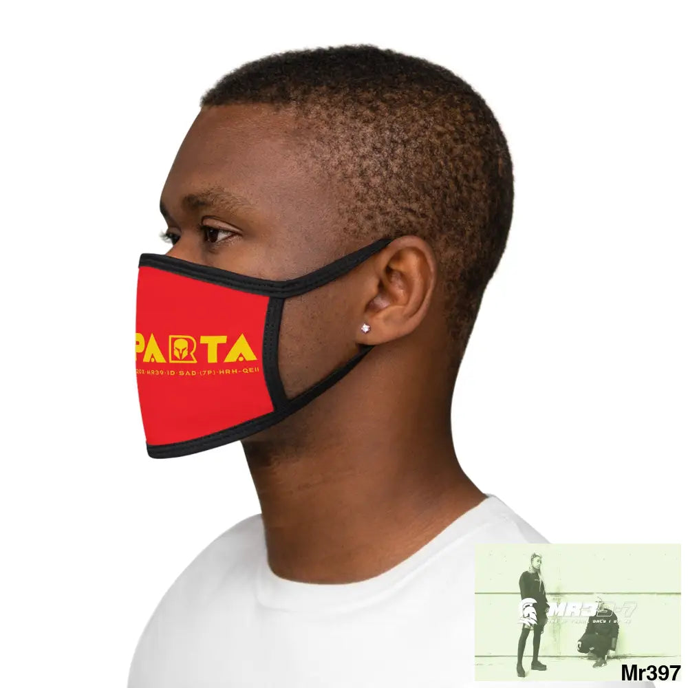 Yellow A1.SPARTA Mixed-Fabric Face Mask One size Accessories