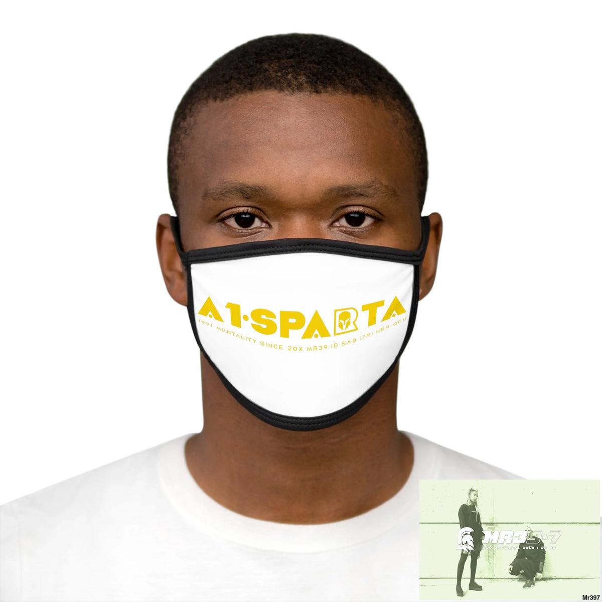 Yellow A1.SPARTA Mixed-Fabric Face Mask One size Accessories