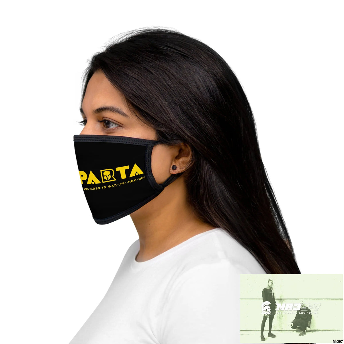 Yellow A1.SPARTA Mixed-Fabric Face Mask One size Accessories
