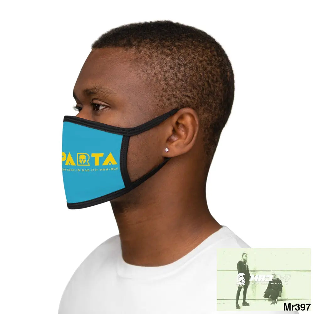 Yellow A1.SPARTA Mixed-Fabric Face Mask One size Accessories