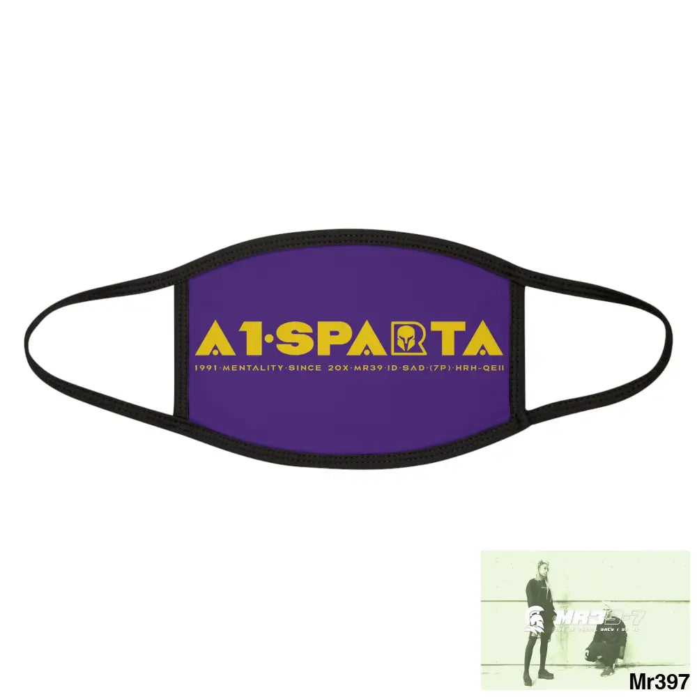 Yellow A1.SPARTA Mixed-Fabric Face Mask One size Accessories