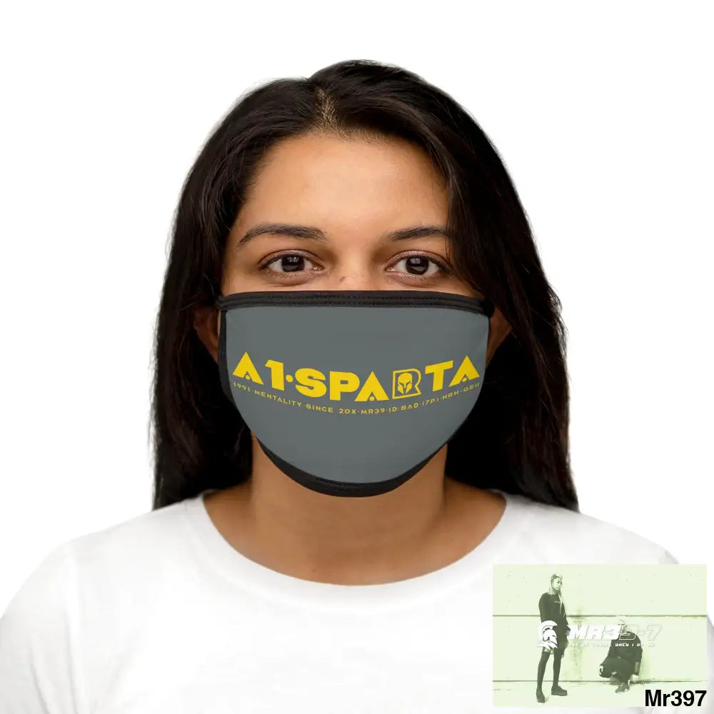 Yellow A1.SPARTA Mixed-Fabric Face Mask One size Accessories