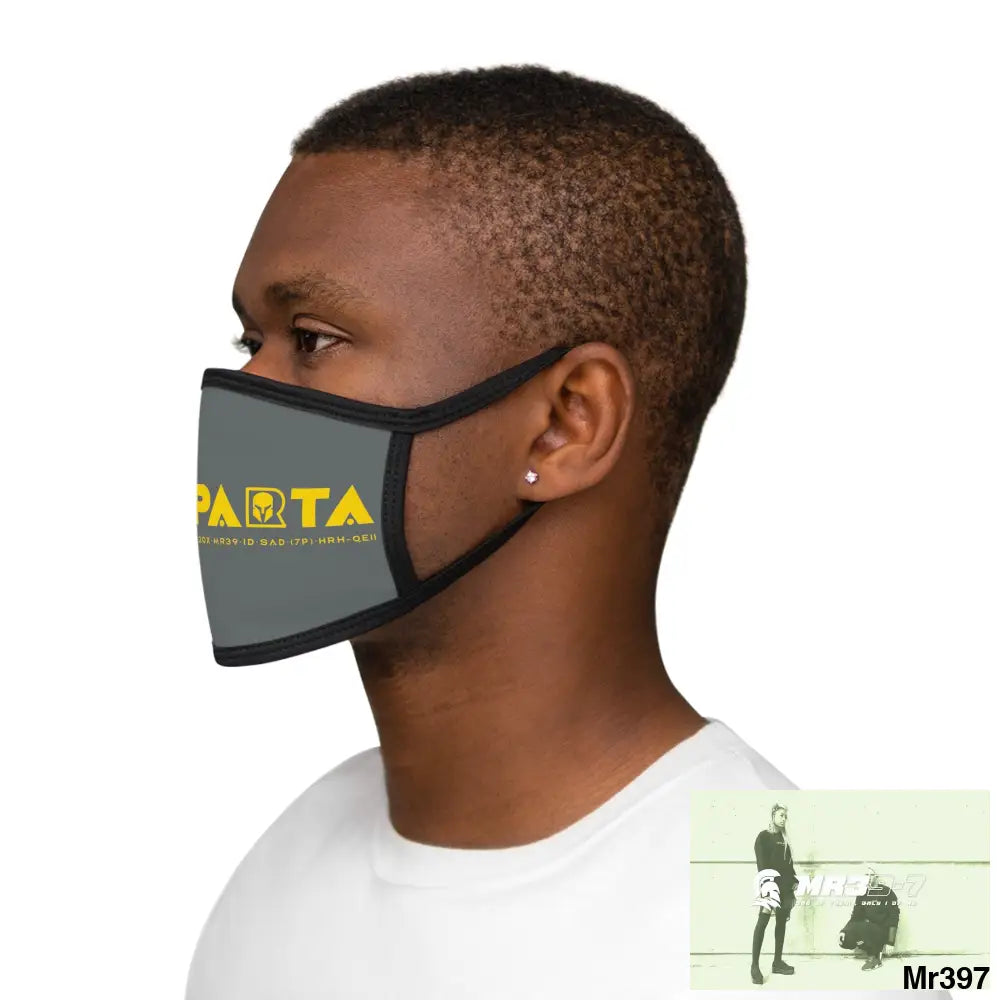 Yellow A1.SPARTA Mixed-Fabric Face Mask One size Accessories