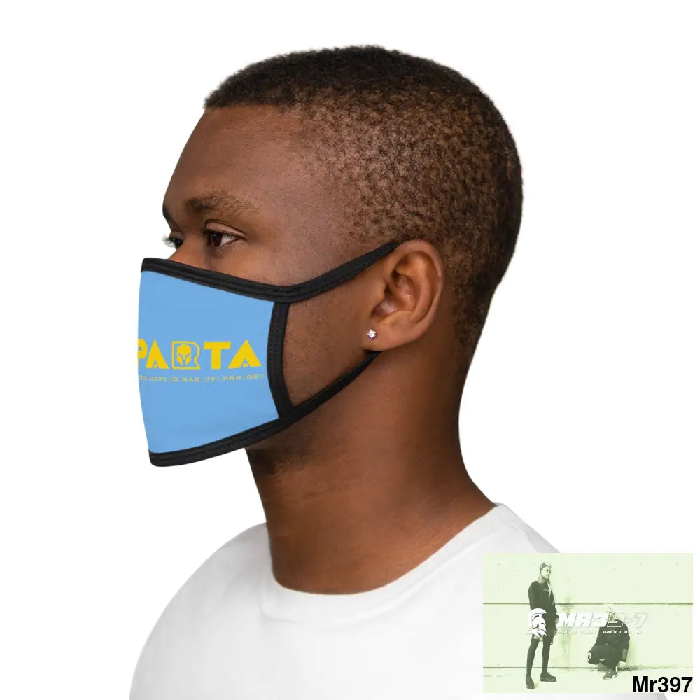 Yellow A1.SPARTA Mixed-Fabric Face Mask One size Accessories