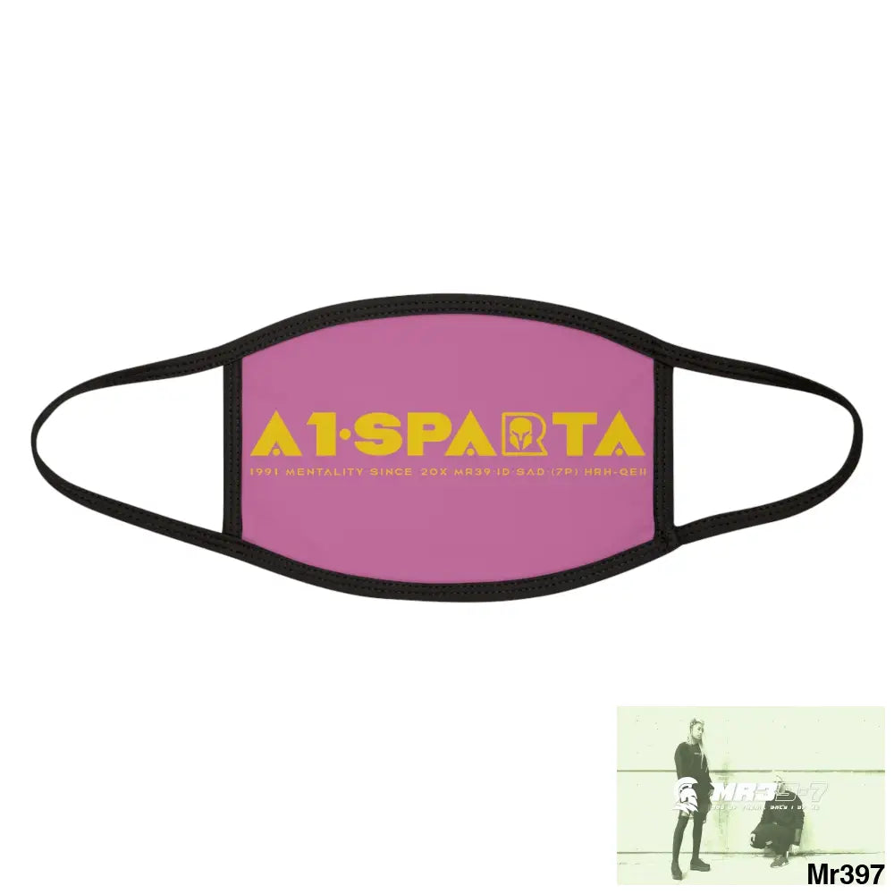 Yellow A1.SPARTA Mixed-Fabric Face Mask One size Accessories