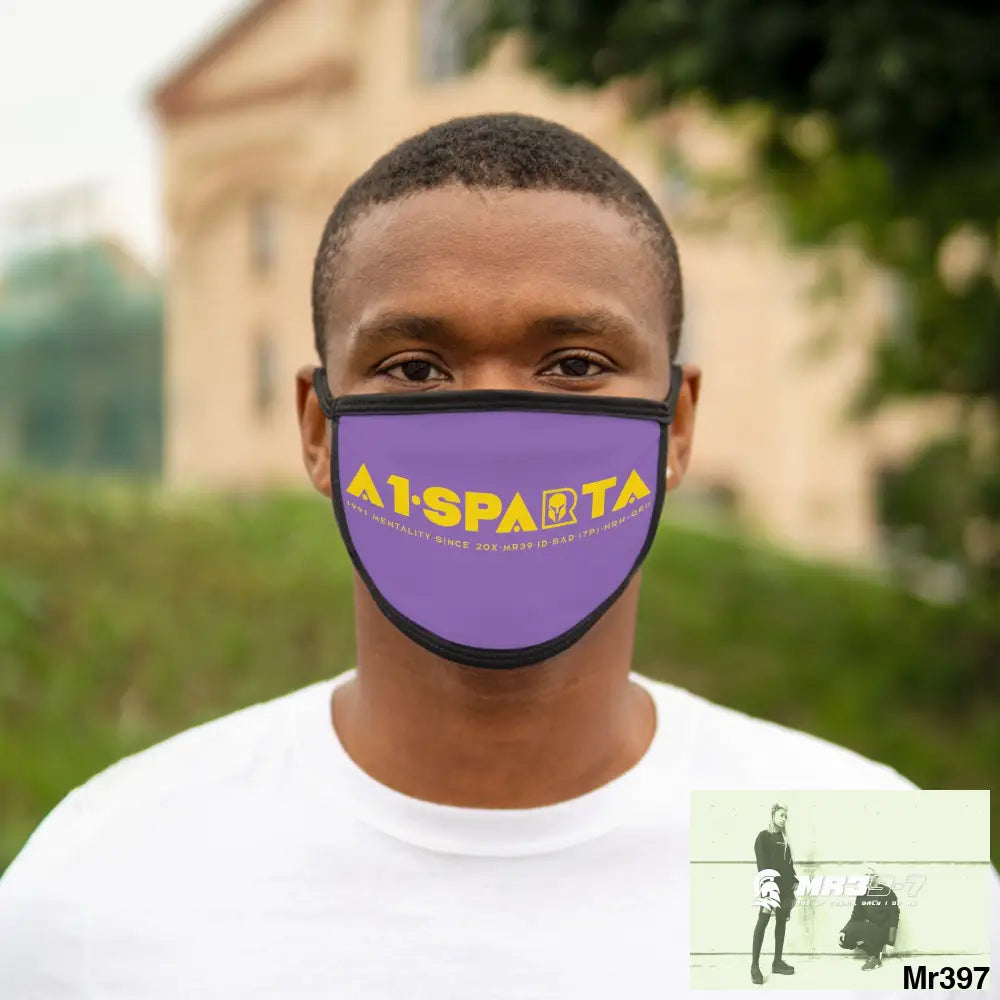 Yellow A1.SPARTA Mixed-Fabric Face Mask One size Accessories