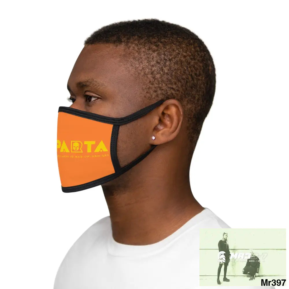 Yellow A1.SPARTA Mixed-Fabric Face Mask One size Accessories