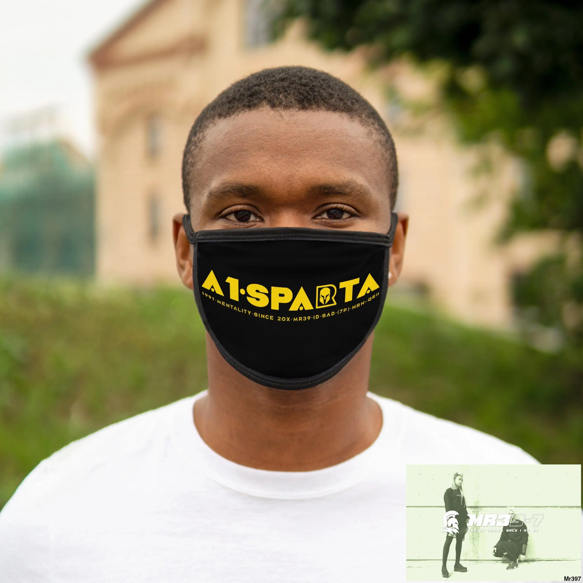 Yellow A1.SPARTA Mixed-Fabric Face Mask One size Accessories