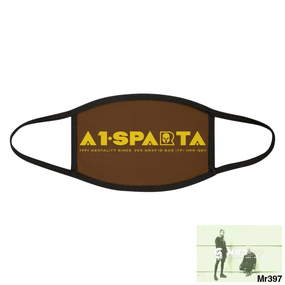 Yellow A1.SPARTA Mixed-Fabric Face Mask One size Accessories