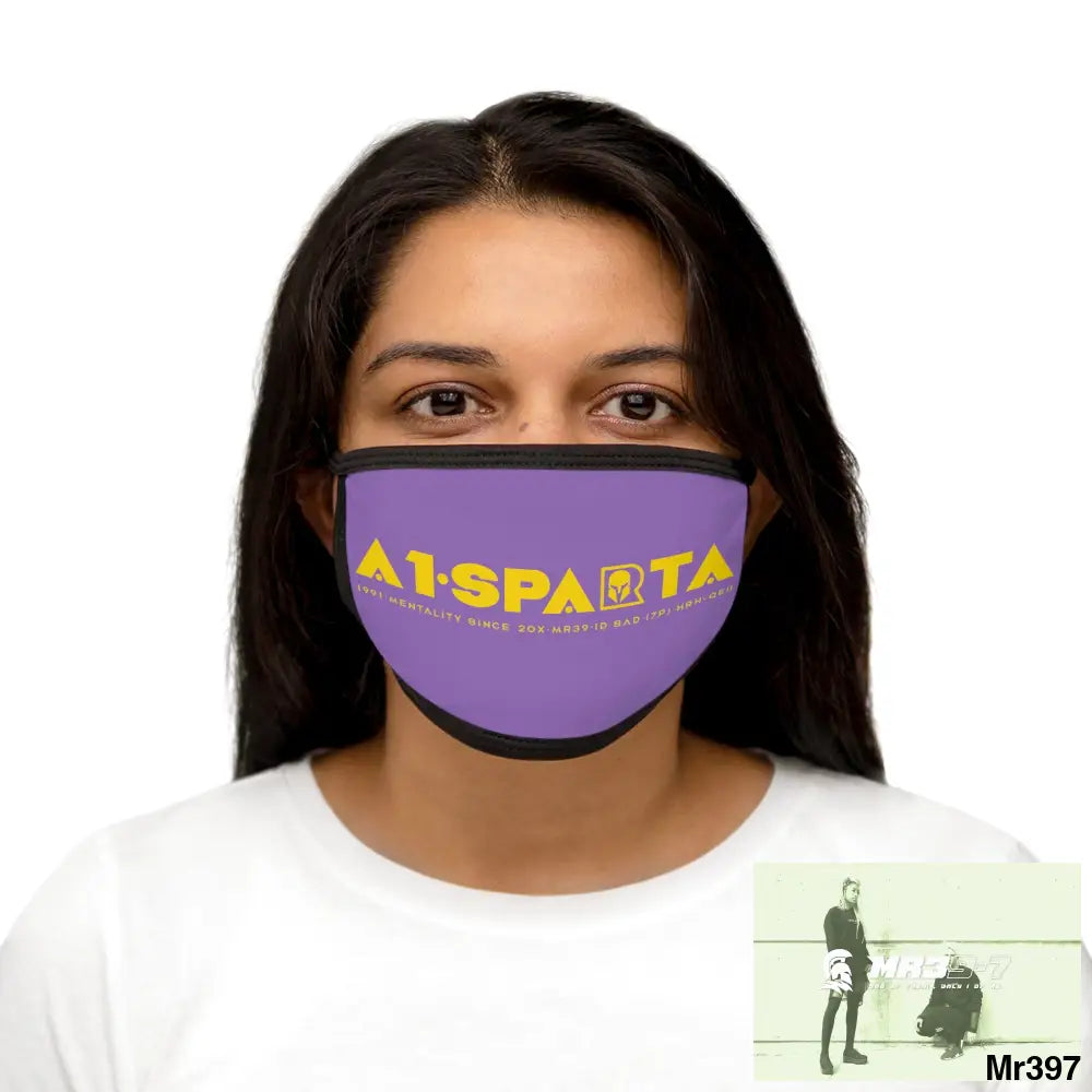 Yellow A1.SPARTA Mixed-Fabric Face Mask One size Accessories