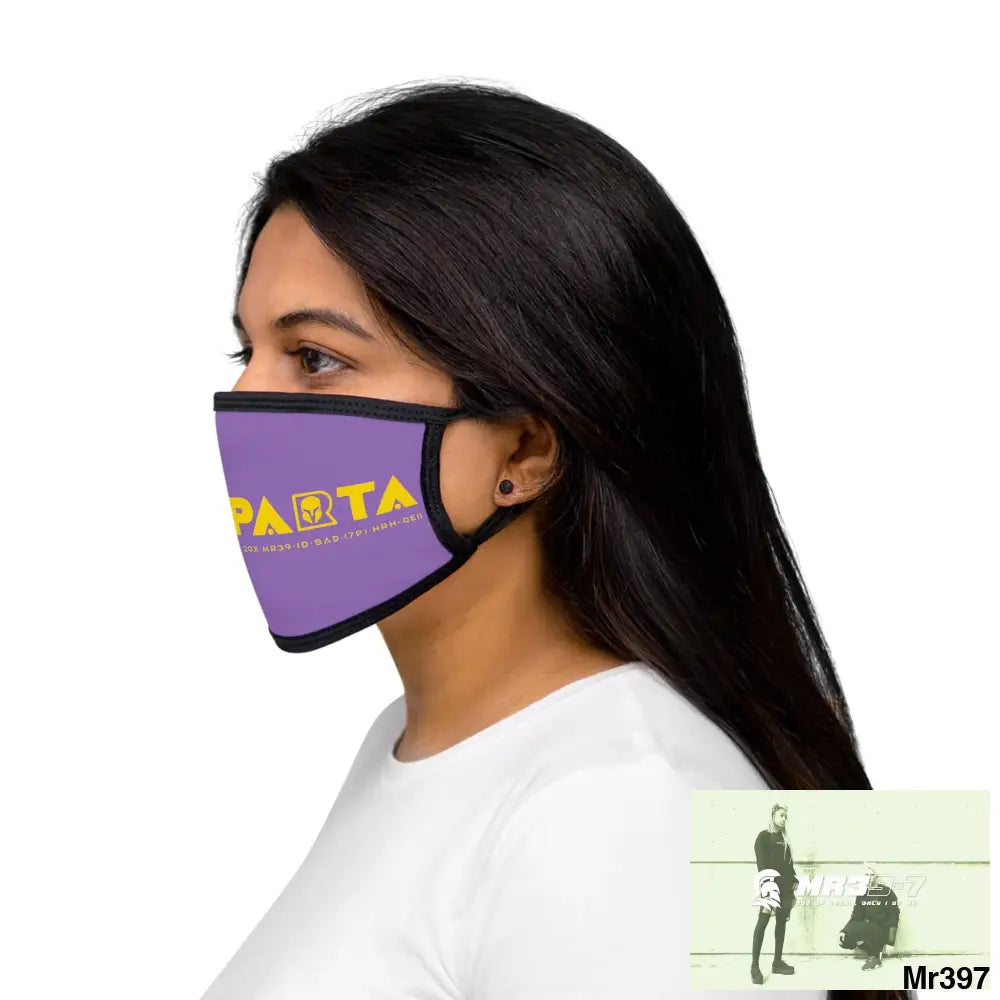 Yellow A1.SPARTA Mixed-Fabric Face Mask One size Accessories