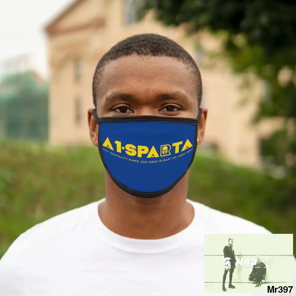 Yellow A1.SPARTA Mixed-Fabric Face Mask One size Accessories