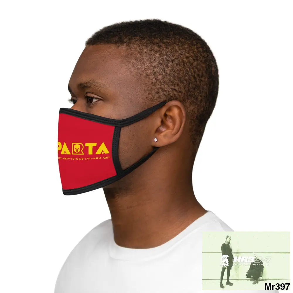 Yellow A1.SPARTA Mixed-Fabric Face Mask One size Accessories