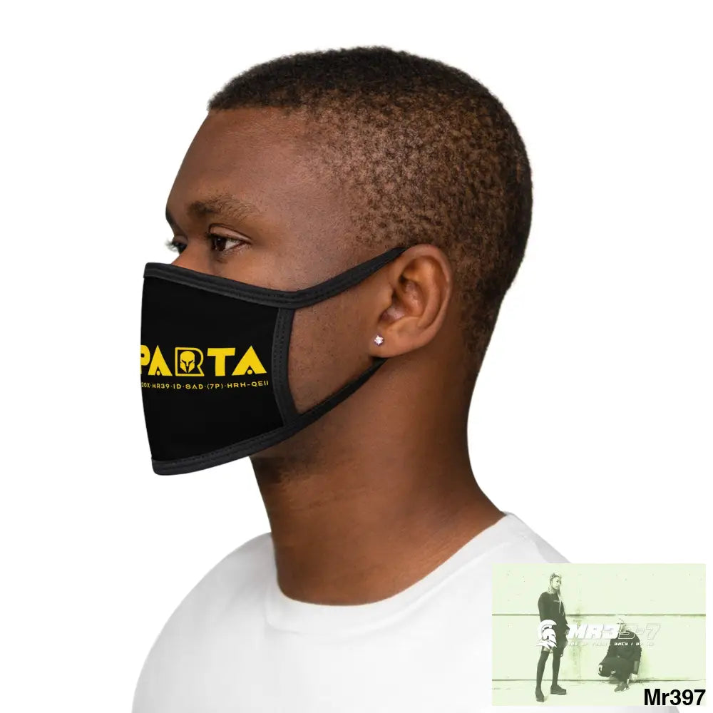 Yellow A1.SPARTA Mixed-Fabric Face Mask One size Accessories