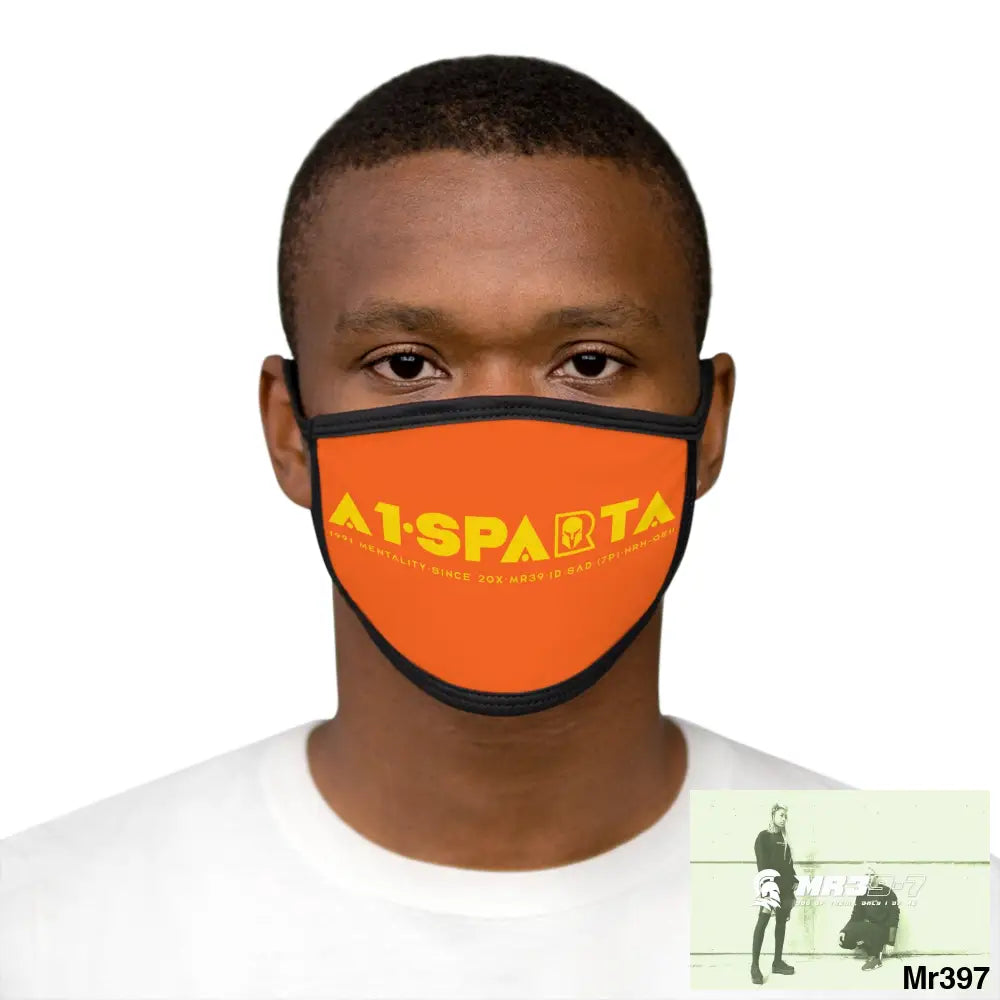 Yellow A1.SPARTA Mixed-Fabric Face Mask One size Accessories