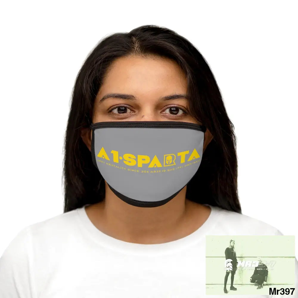 Yellow A1.SPARTA Mixed-Fabric Face Mask One size Accessories