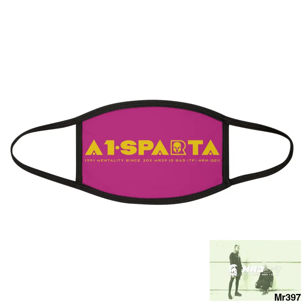 Yellow A1.SPARTA Mixed-Fabric Face Mask One size Accessories