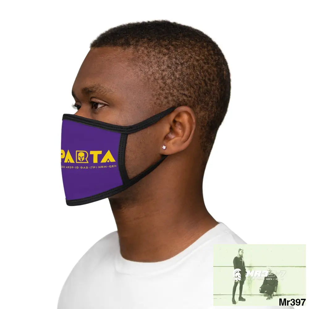 Yellow A1.SPARTA Mixed-Fabric Face Mask One size Accessories
