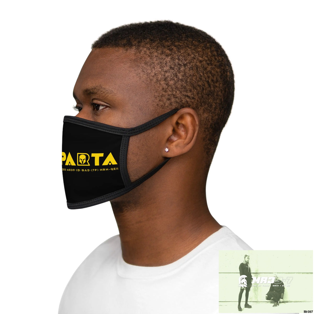 Yellow A1.SPARTA Mixed-Fabric Face Mask One size Accessories