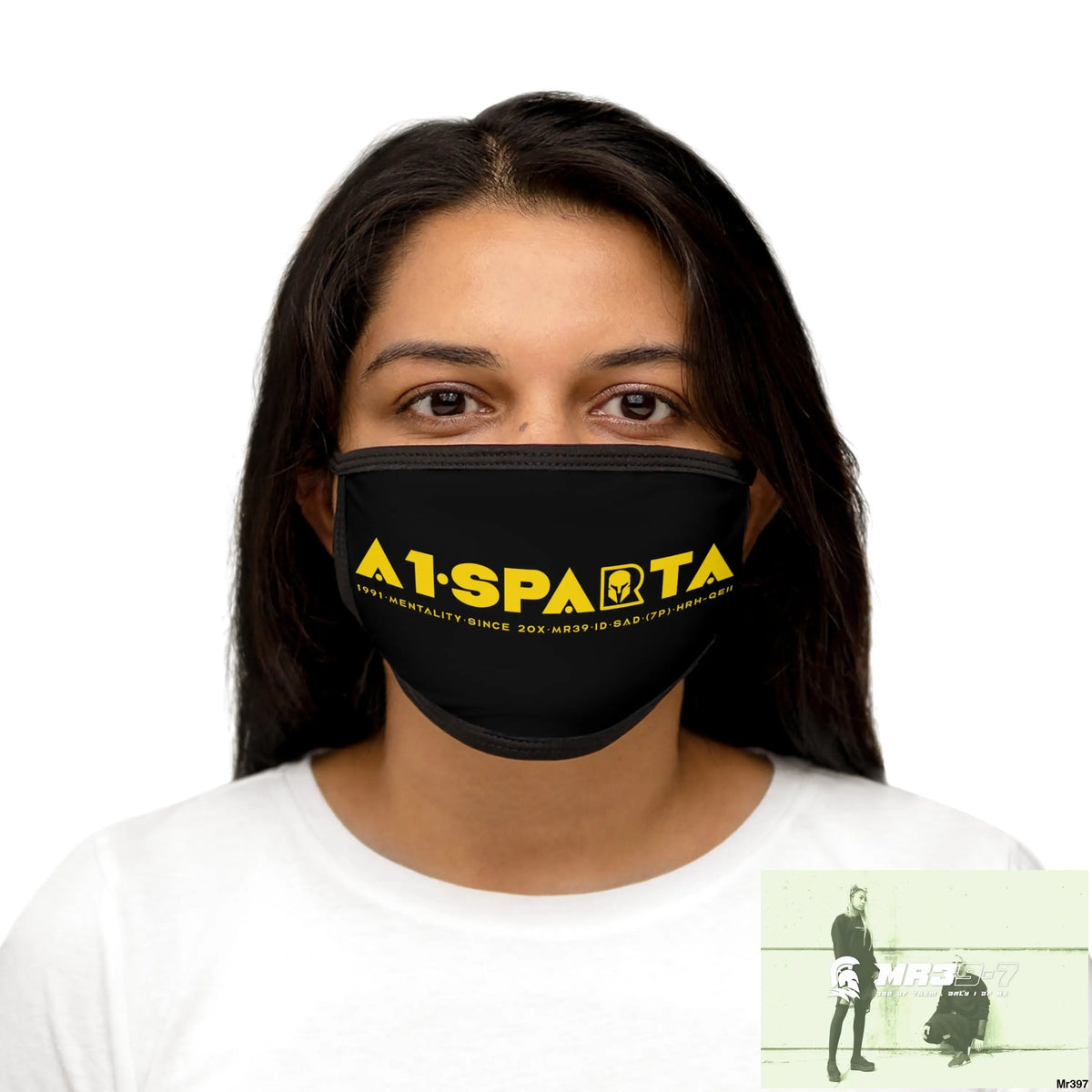 Yellow A1.SPARTA Mixed-Fabric Face Mask One size Accessories