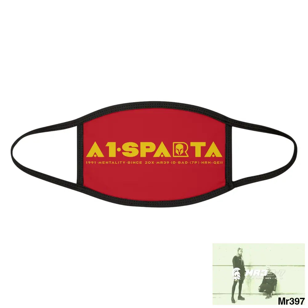 Yellow A1.SPARTA Mixed-Fabric Face Mask One size Accessories