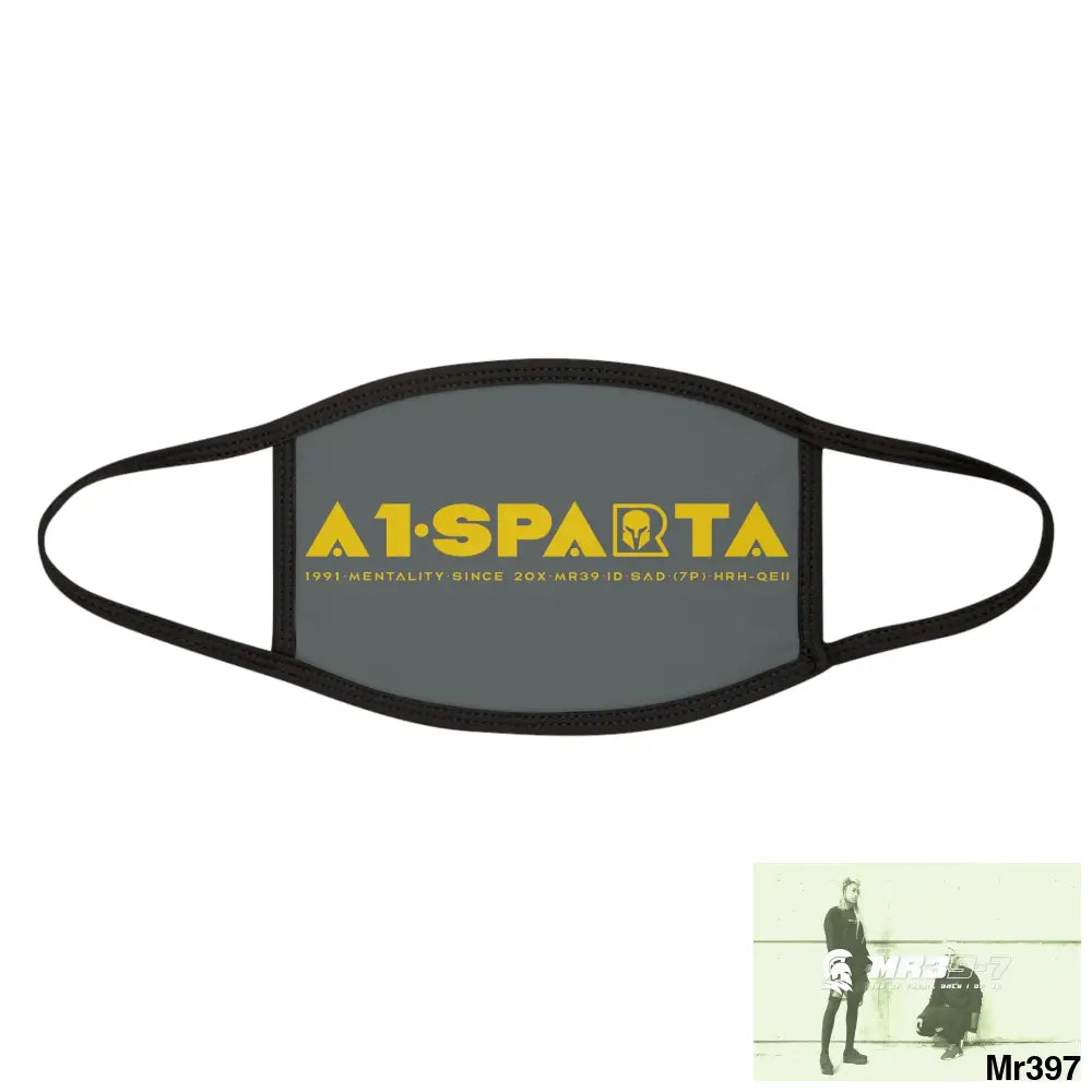 Yellow A1.SPARTA Mixed-Fabric Face Mask One size Accessories