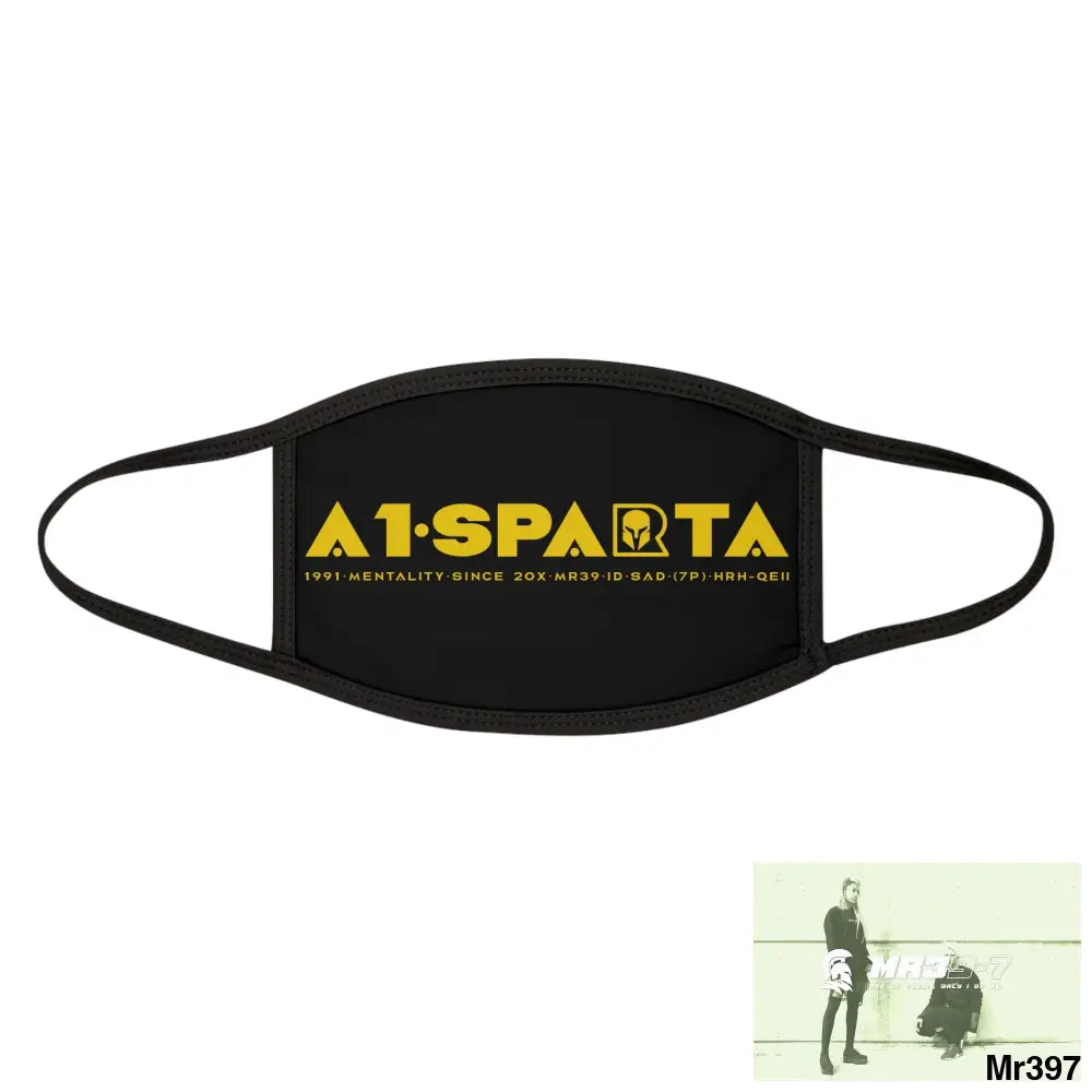 Yellow A1.SPARTA Mixed-Fabric Face Mask One size Accessories