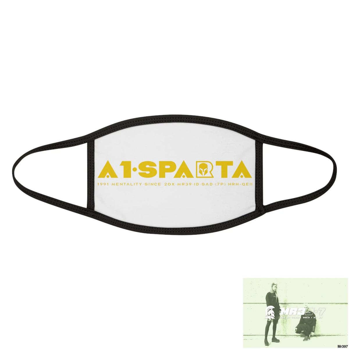 Yellow A1.SPARTA Mixed-Fabric Face Mask One size Accessories