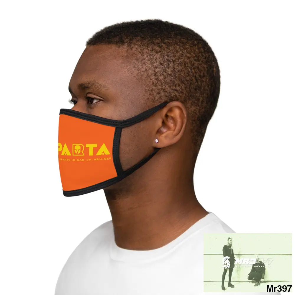 Yellow A1.SPARTA Mixed-Fabric Face Mask One size Accessories