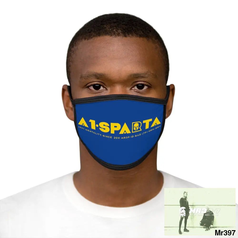 Yellow A1.SPARTA Mixed-Fabric Face Mask One size Accessories