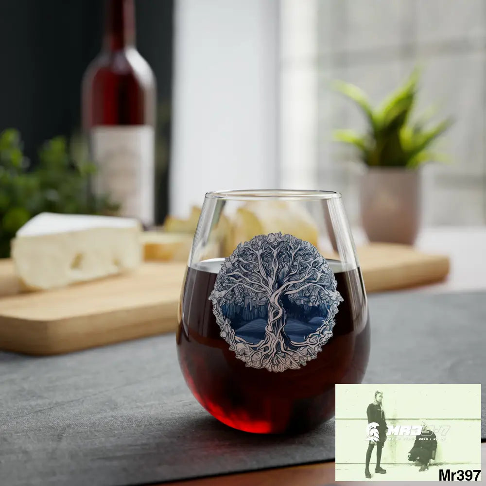 Yggdrasil art Stemless Wine Glass 11.75oz 11.75oz Mug