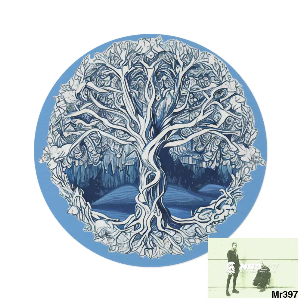 Yggdrasil Intricate Tree of life Round Rug 60’’ × 60’’ Home Decor