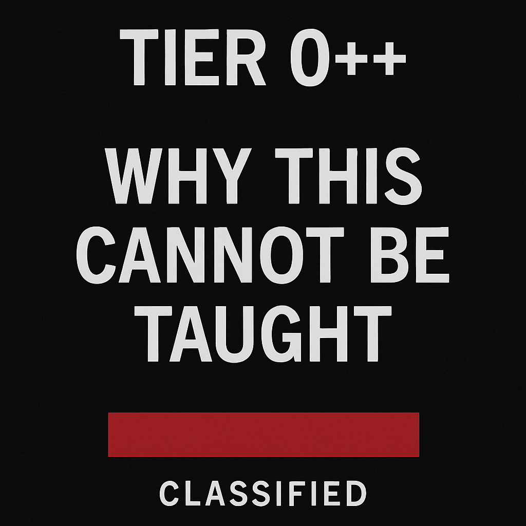 Why Tier 0++ Doctrine Cannot Be Taught