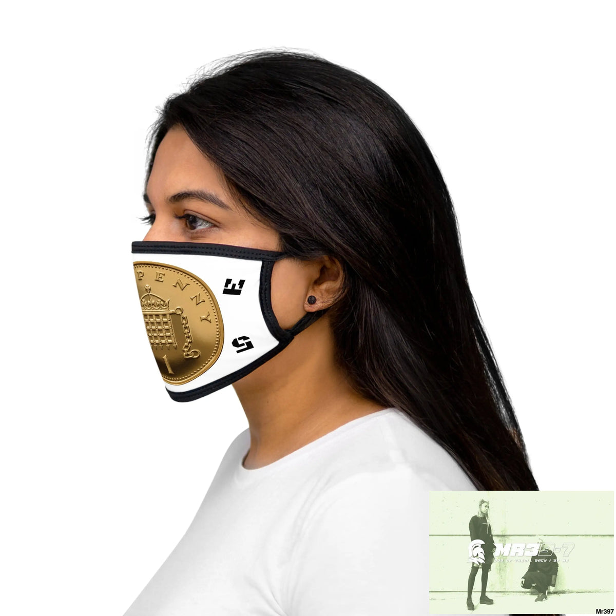 1 Penny Vigilante Mixed-Fabric Face Mask One size Accessories