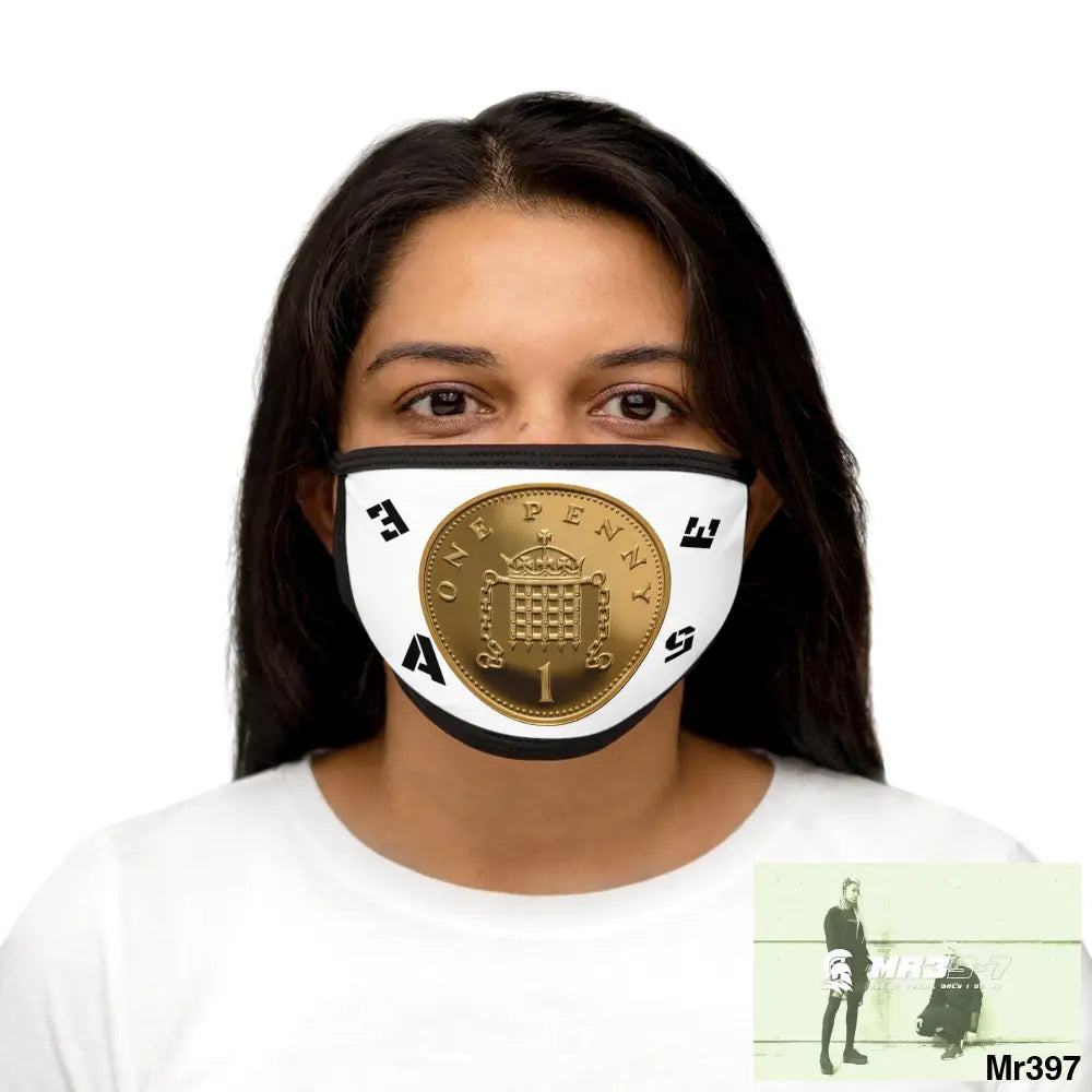 1 Penny Vigilante Mixed-Fabric Face Mask One size Accessories