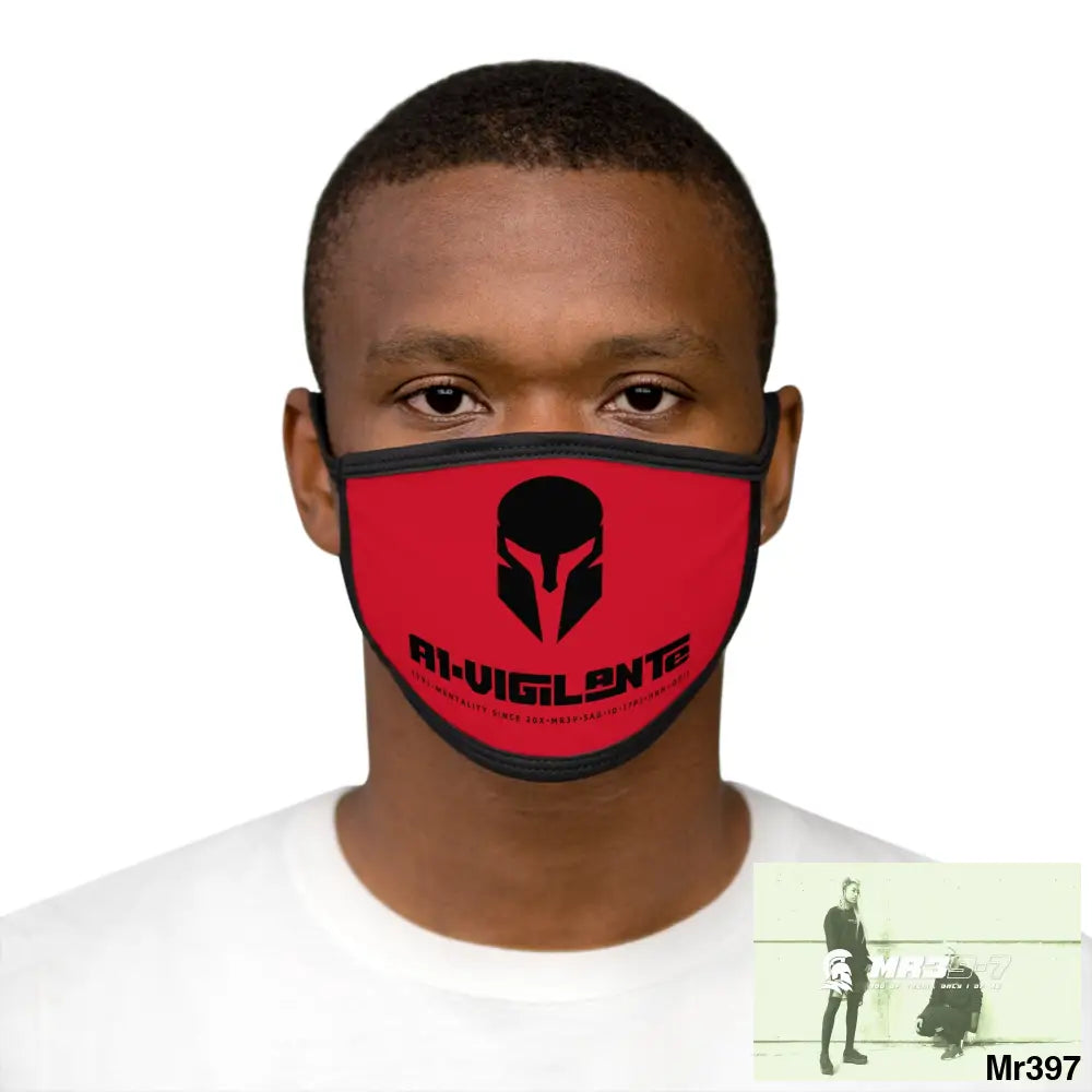 1.Vigilante Mixed-Fabric Face Mask One size Accessories