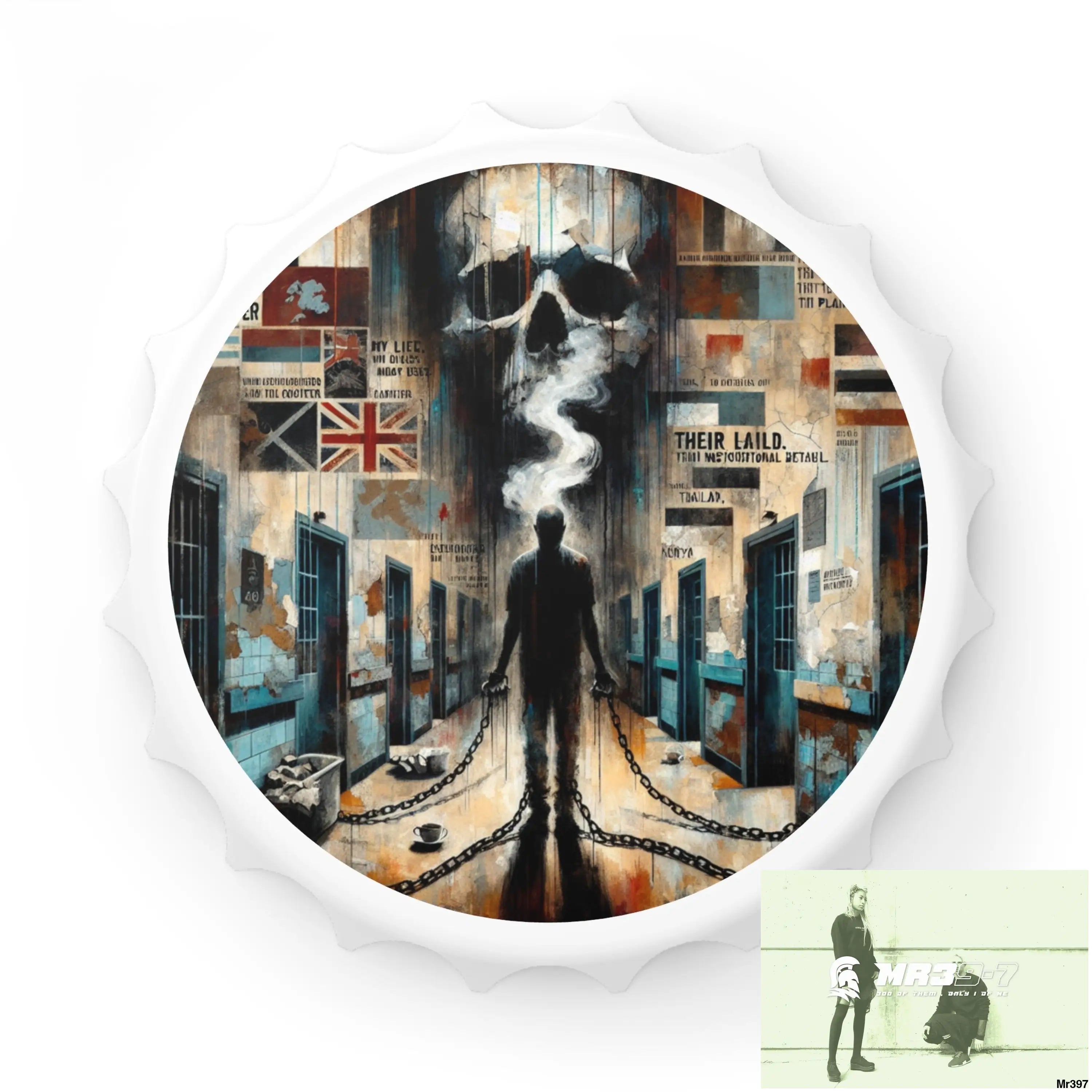 12 years in a vulnerable Adult Abuse Ring assassination hell Banksy Inspired Magnetic Bottle Opener One size / White