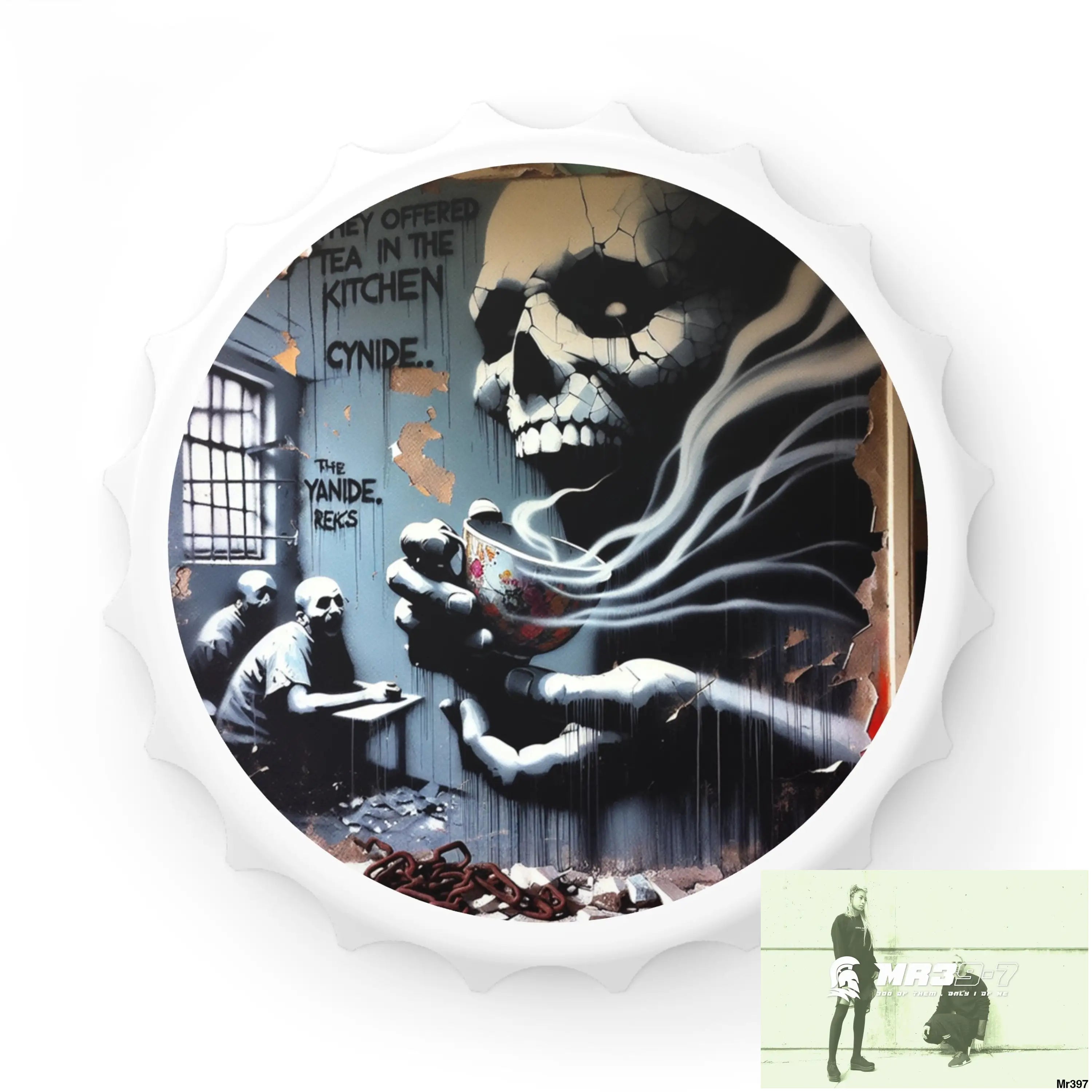 12 years in a vulnerable Adult Abuse Ring assassination hell Banksy Inspired Magnetic Bottle Opener One size / White