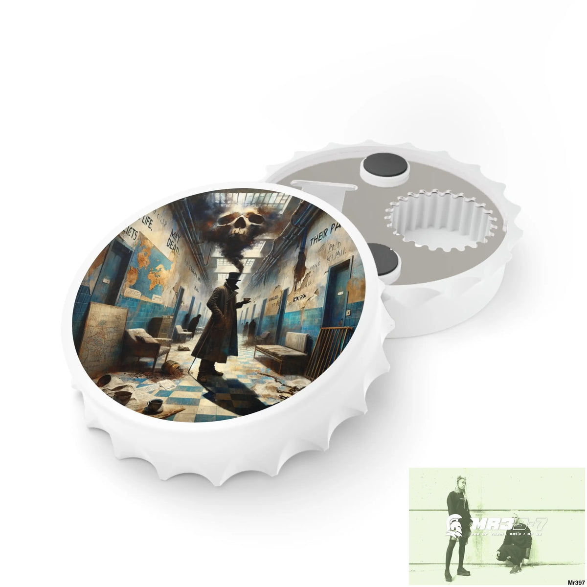12 years in a vulnerable Adult Abuse Ring assassination hell Banksy Inspired Magnetic Bottle Opener One size / White